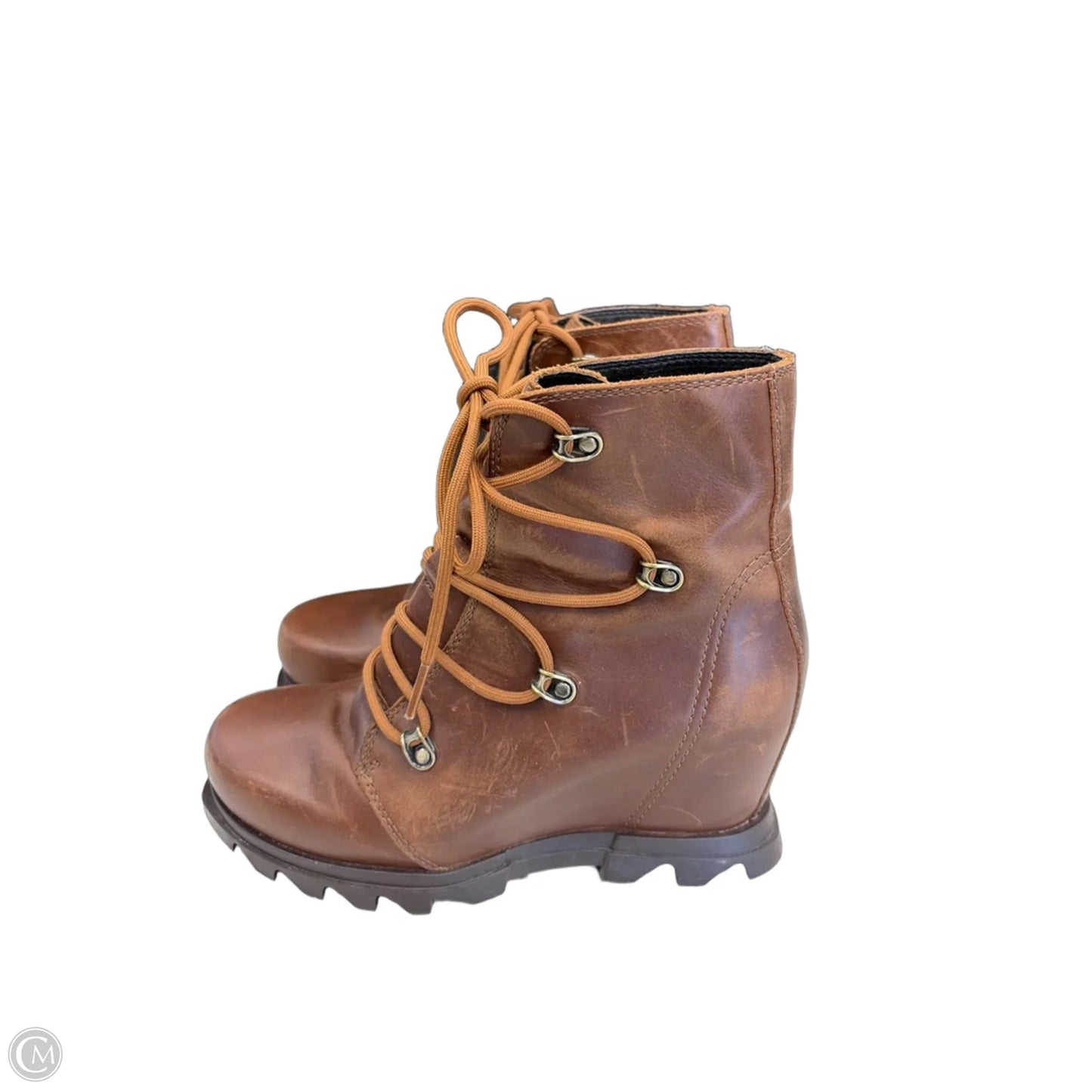 Boots Ankle Heels By Sorel In Brown, Size: 6.5