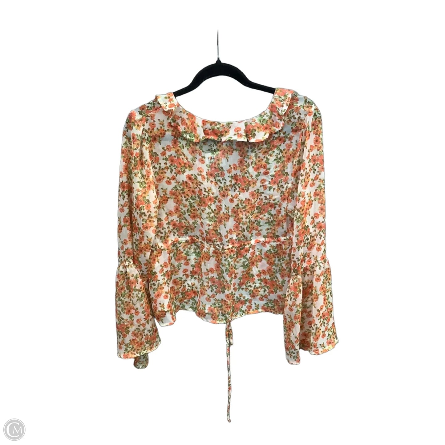 Top Long Sleeve By Clothes Mentor In Orange, Size: M