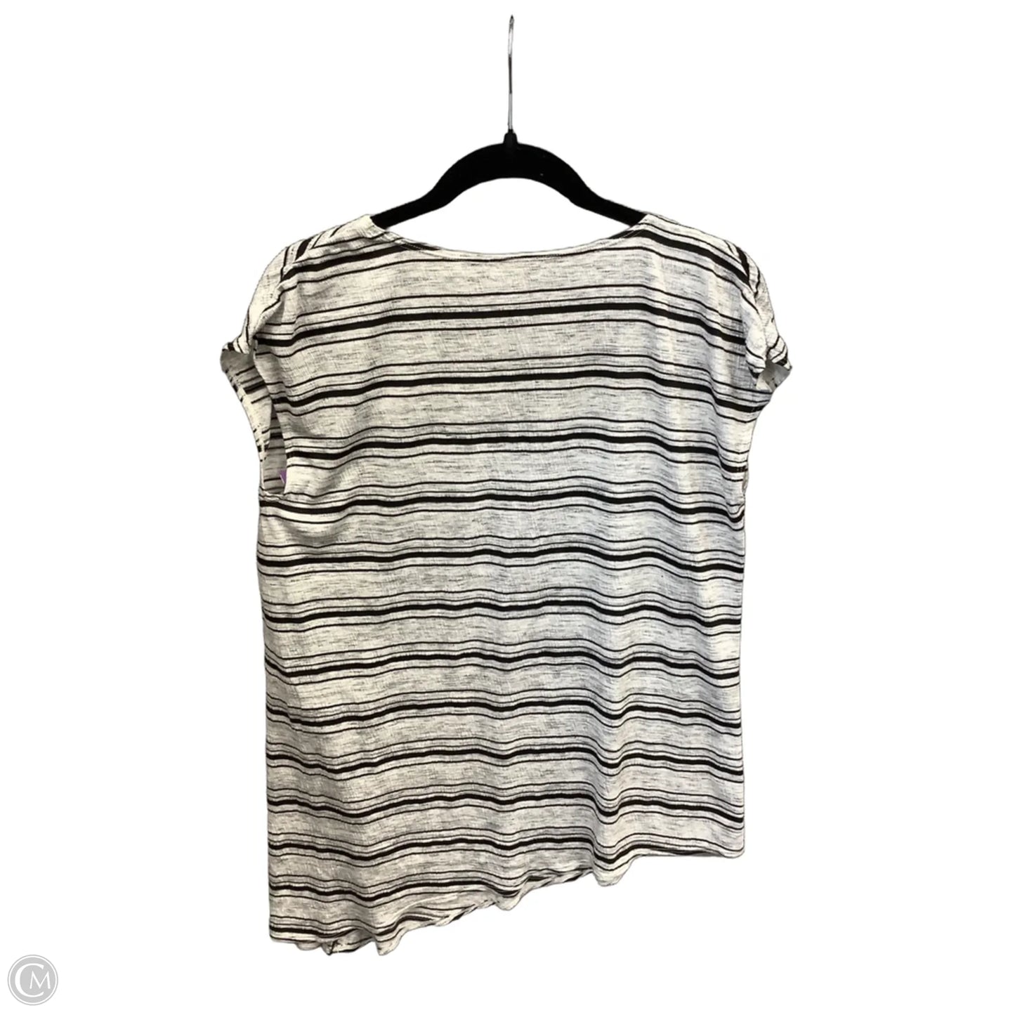 Tunic Short Sleeve By Max Studio In Black & Grey, Size: S
