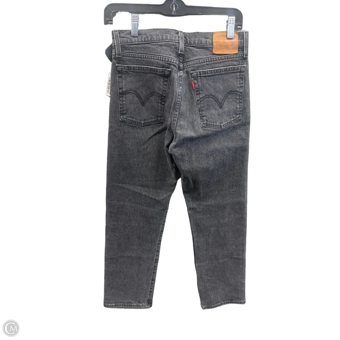 Jeans Straight By Levis In Black Denim, Size: 2