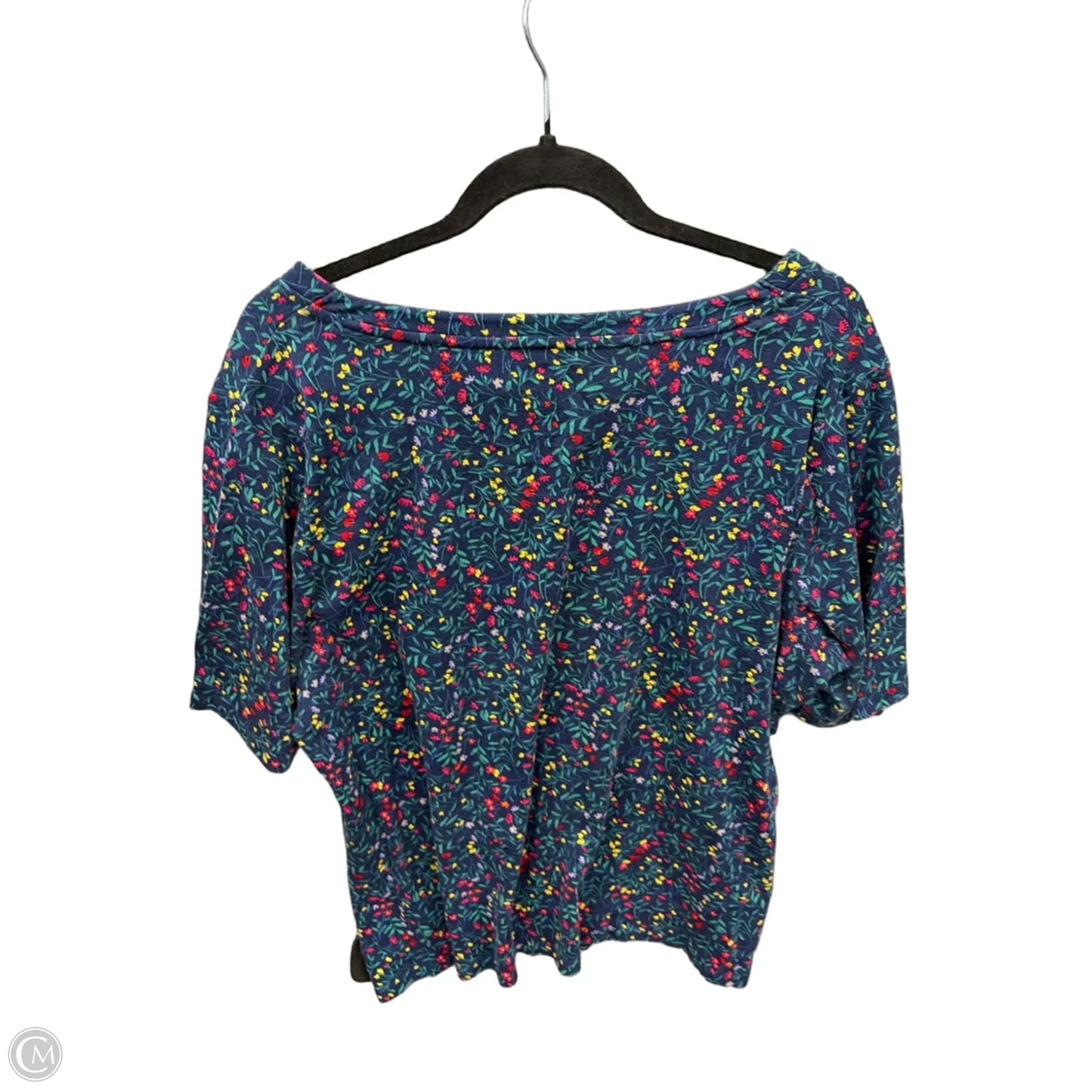 Top Short Sleeve By Croft And Barrow In Blue, Size: Xl