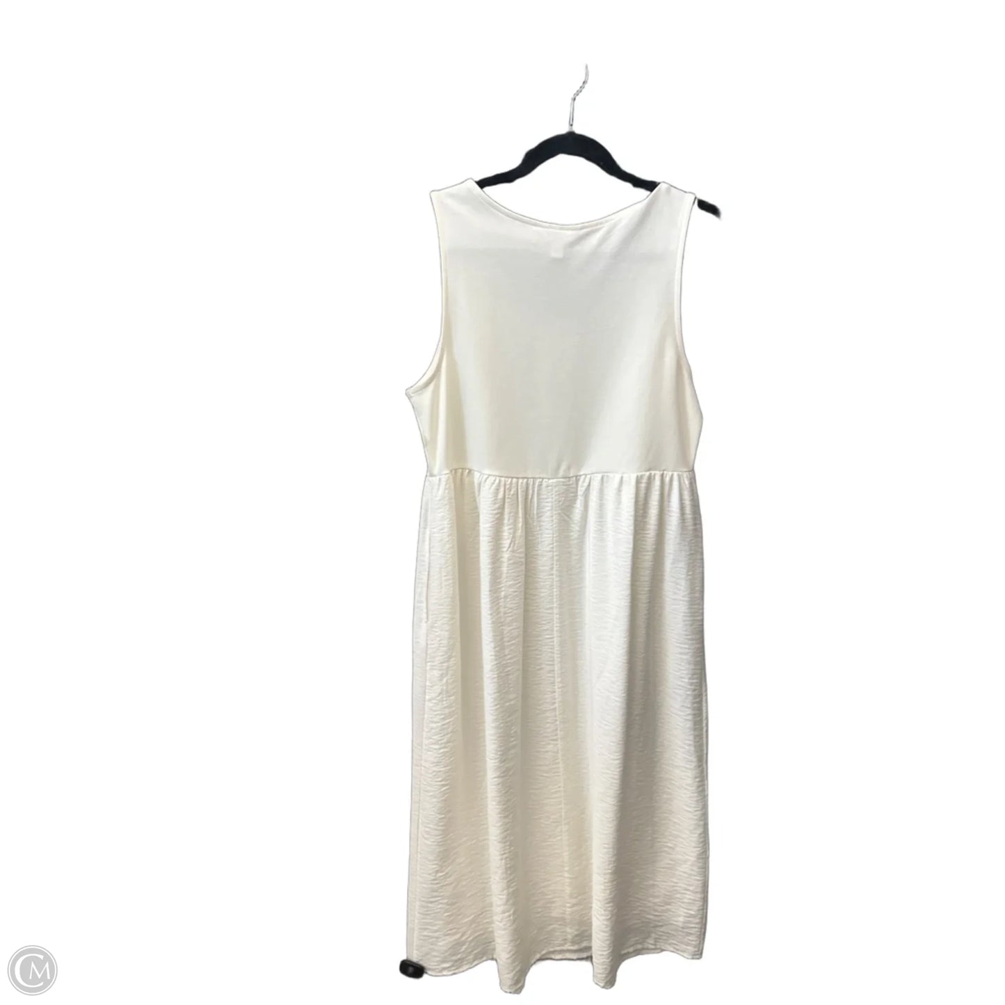 Dress Casual Midi By Time And Tru In White, Size: L