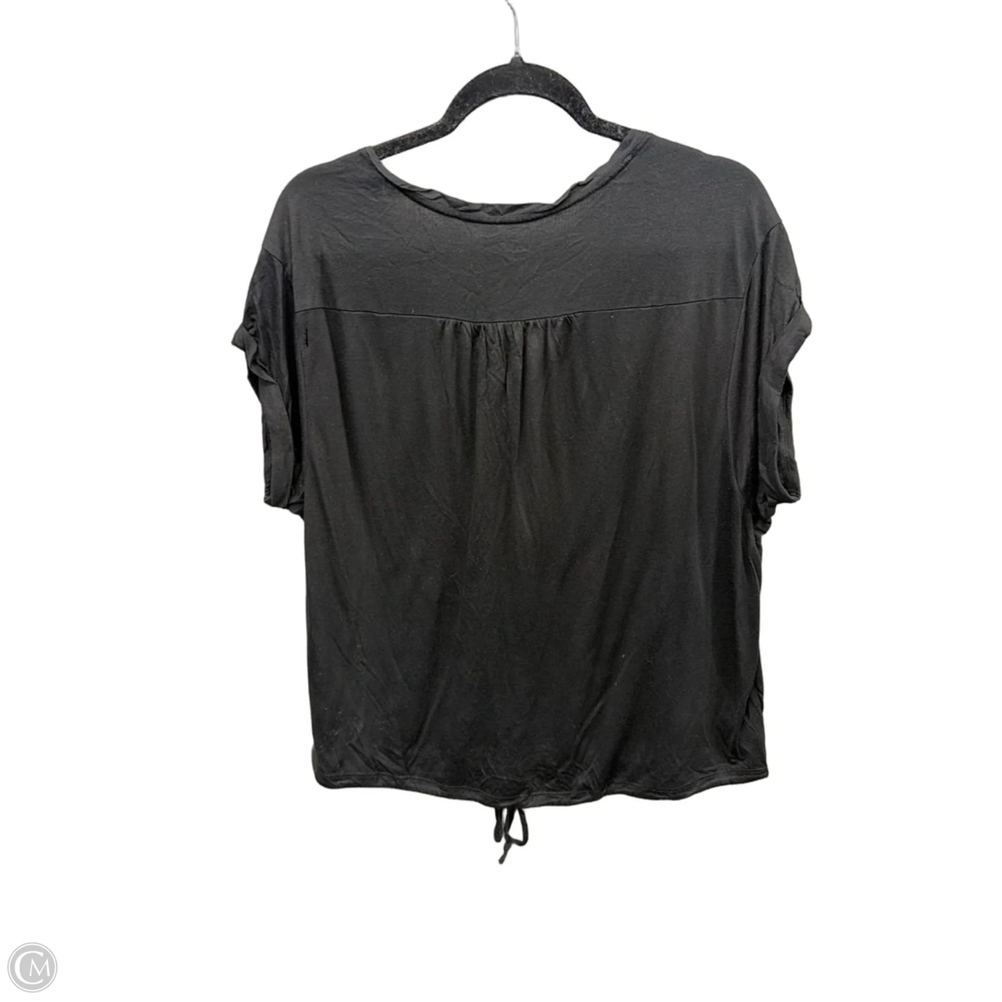 Top Short Sleeve By Loft In Black, Size: L