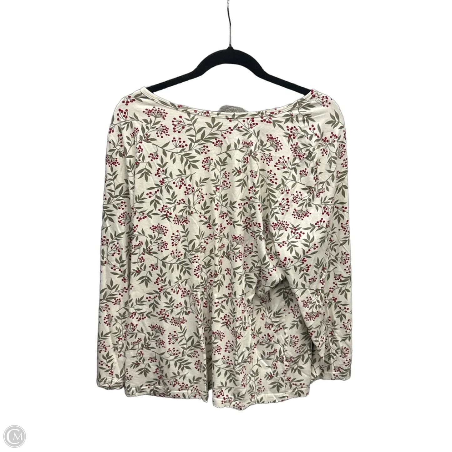 Top Long Sleeve By Woman Within In Cream, Size: 1x