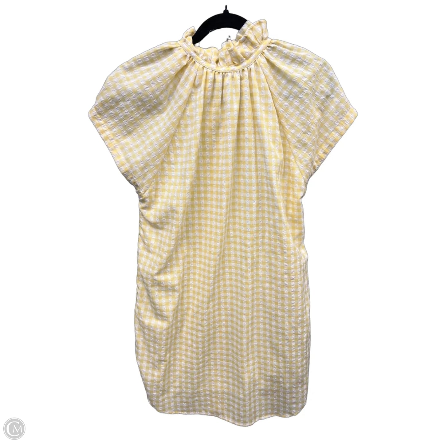 Dress Casual Midi By Clothes Mentor In White & Yellow, Size: S