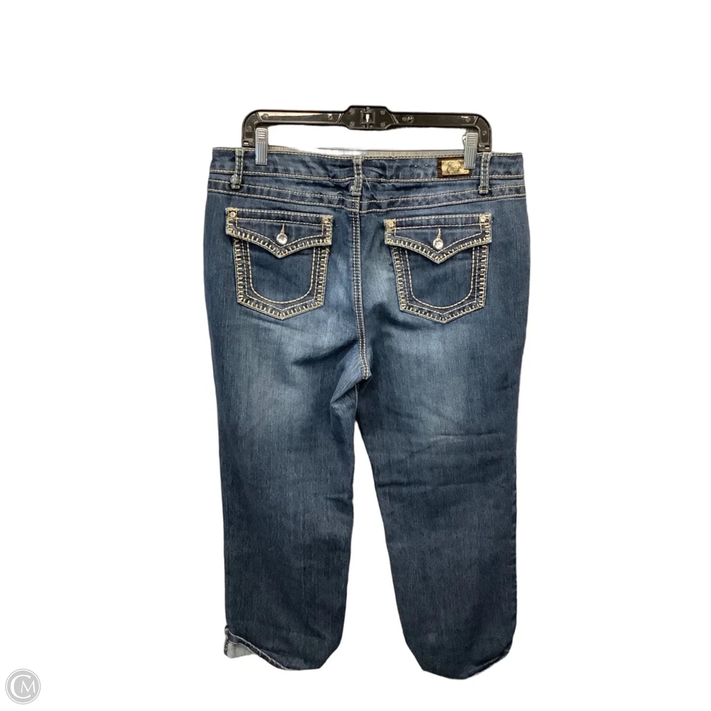 Jeans Cropped By Earl Jean In Blue Denim, Size: 14
