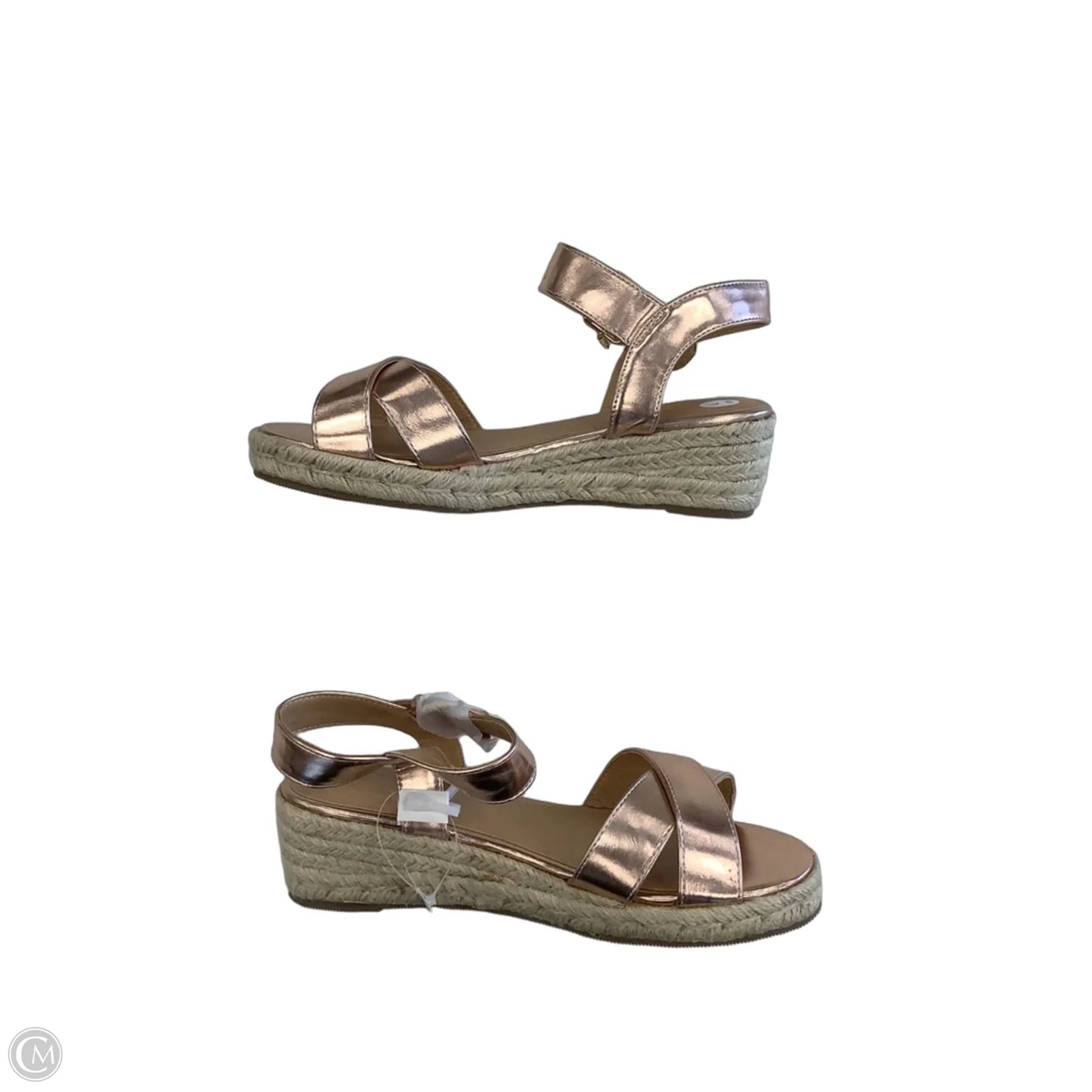 Sandals Heels Wedge By Clothes Mentor In Pink, Size: 7
