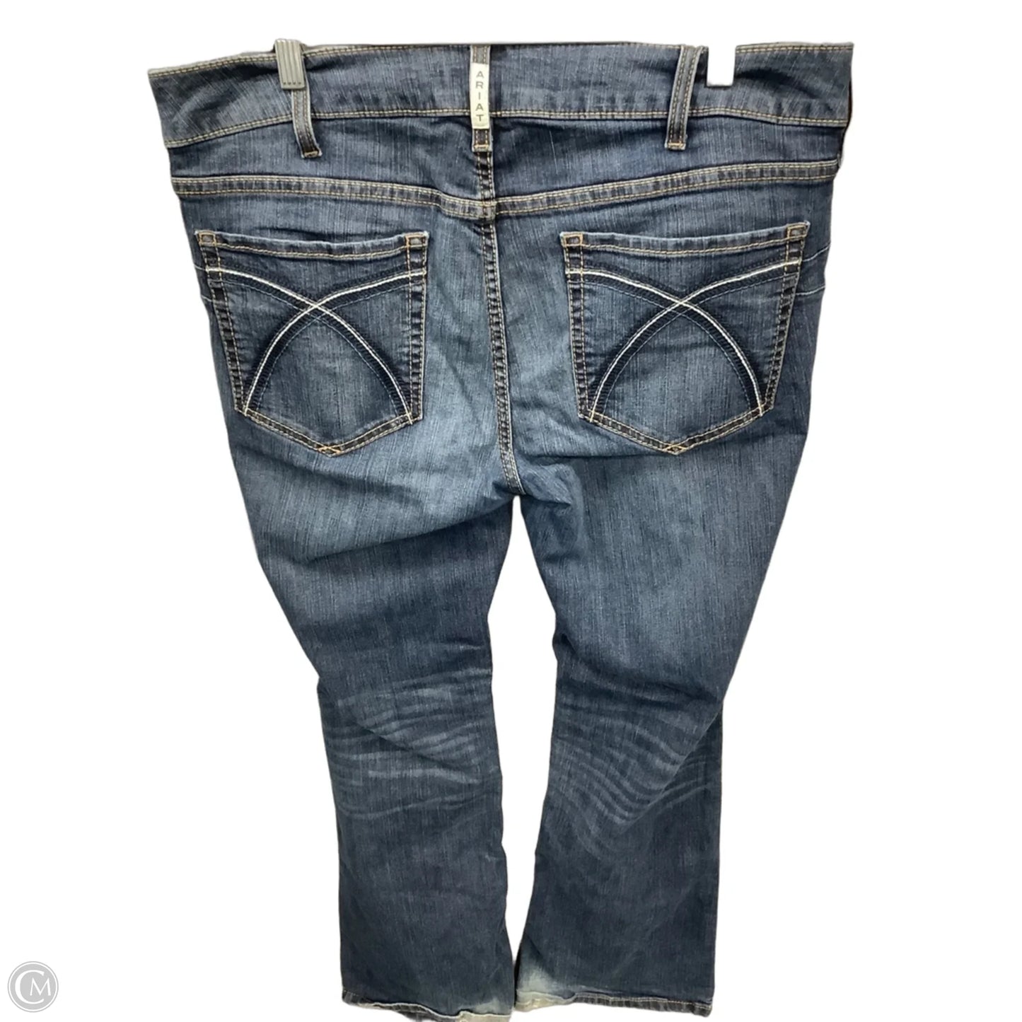 Jeans Boot Cut By Ariat In Blue Denim, Size: 16
