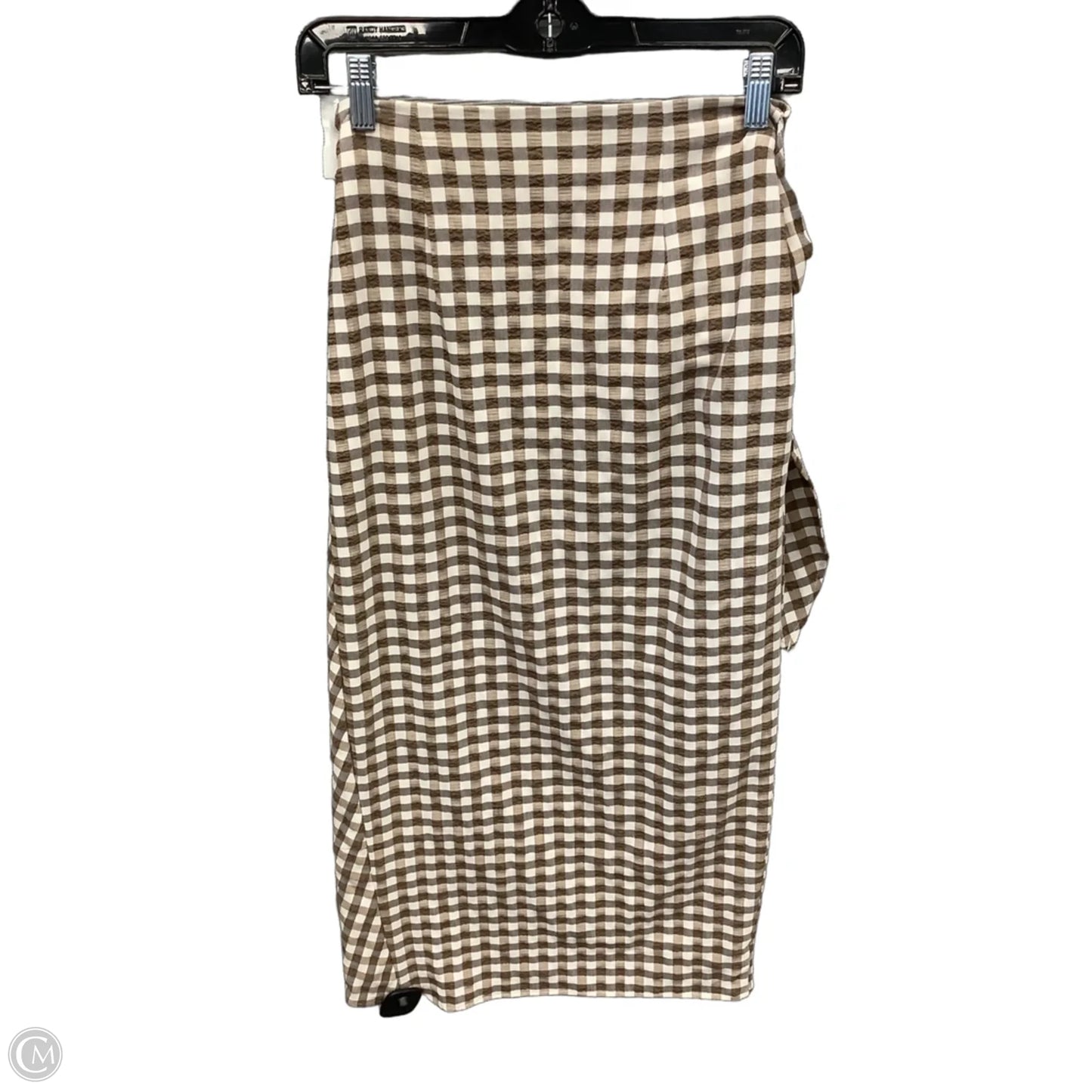Skirt Midi By Zara In Checkered Pattern, Size: 0