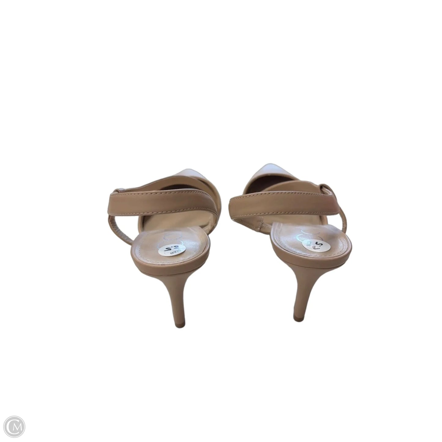 Sandals Heels Kitten By Calvin Klein In Tan, Size: 8.5