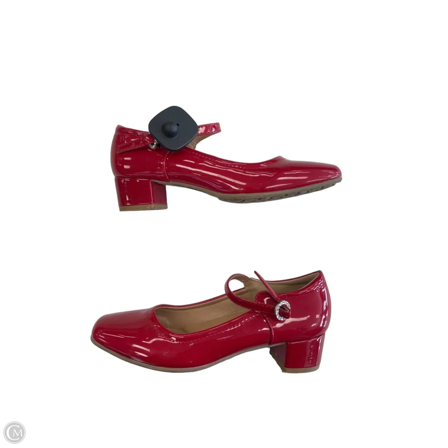 Shoes Heels Block By Clothes Mentor In Red, Size: 7.5