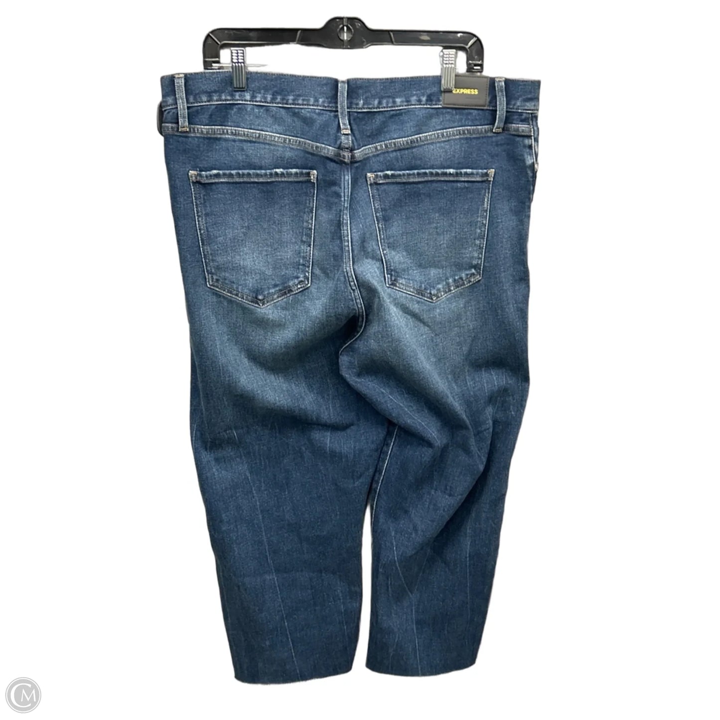 Jeans Straight By Express In Blue Denim, Size: 16