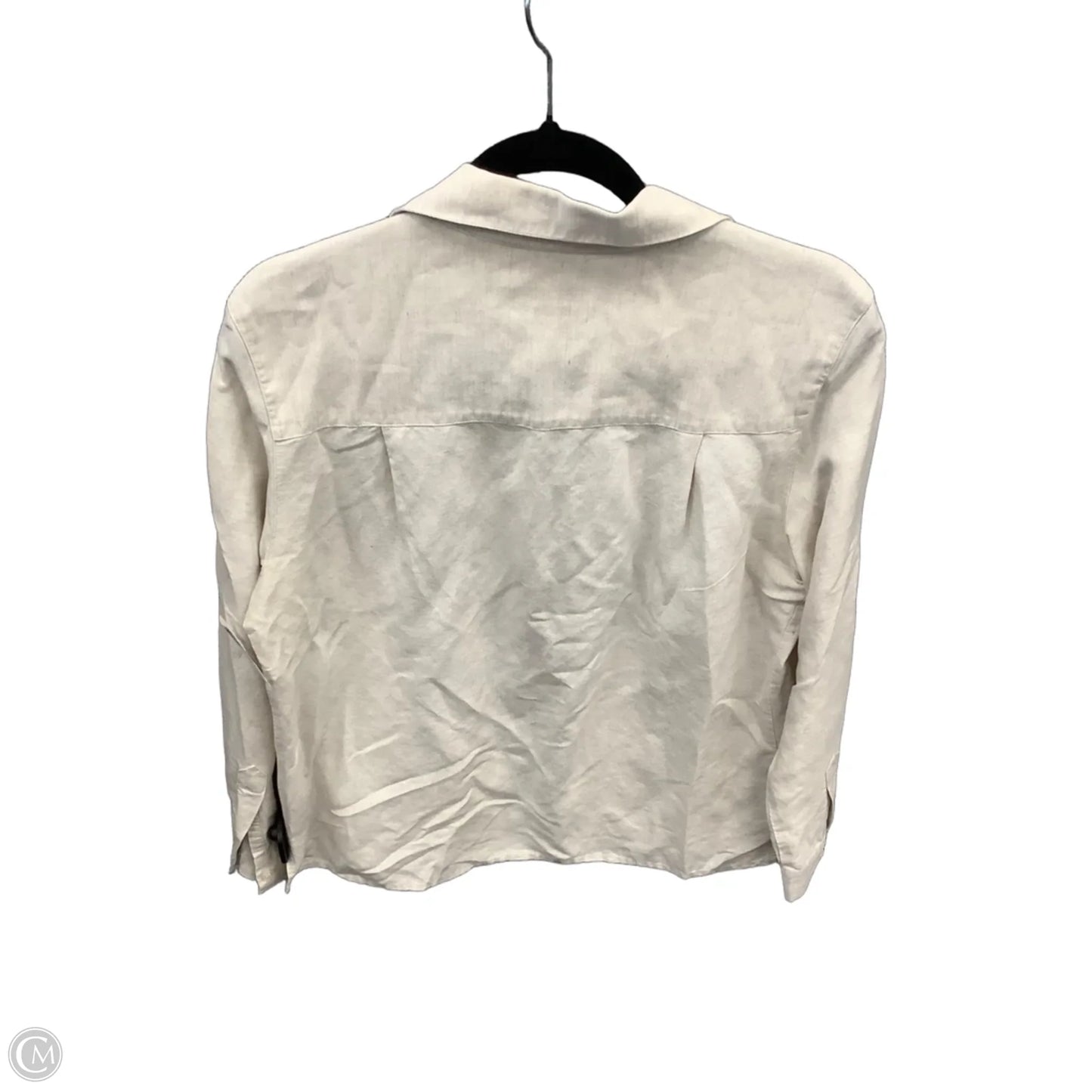 Top Long Sleeve By Crazy Horse In Cream, Size: M