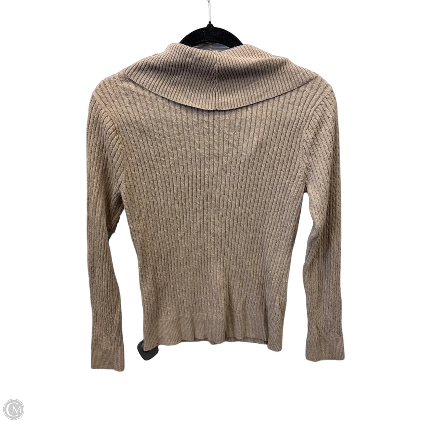Top Long Sleeve By Jeanne Pierre In Brown, Size: M