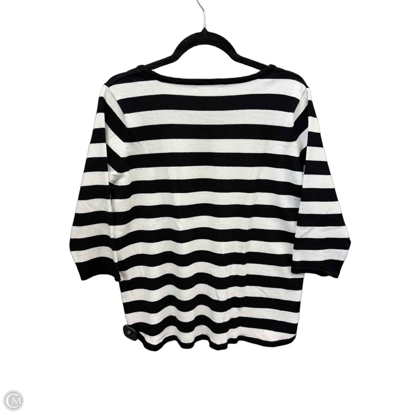Top Long Sleeve By Studio Works In Striped Pattern, Size: Xl