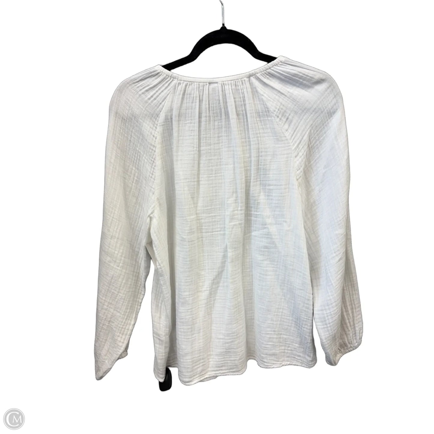 Top Long Sleeve By Old Navy In White, Size: M