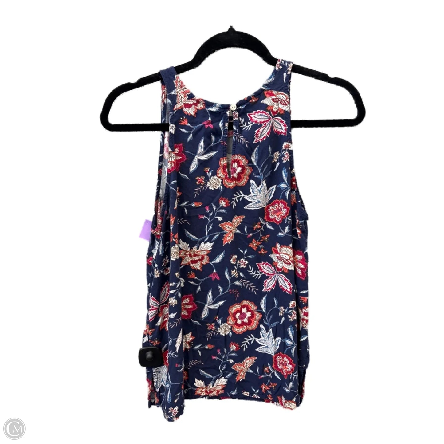 Top Sleeveless By Nine West In Floral Print, Size: L