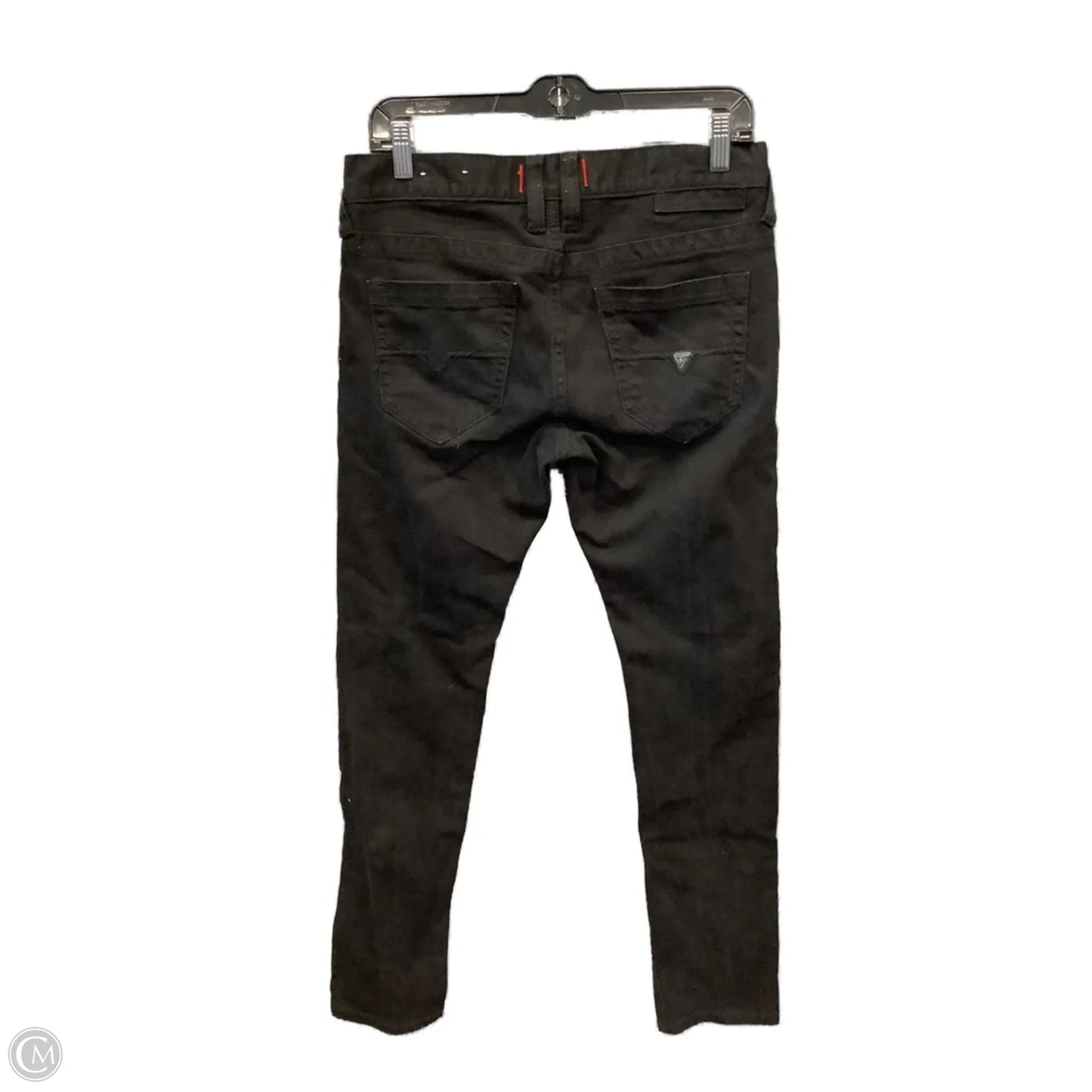 Jeans Skinny By Guess In Black, Size: 10