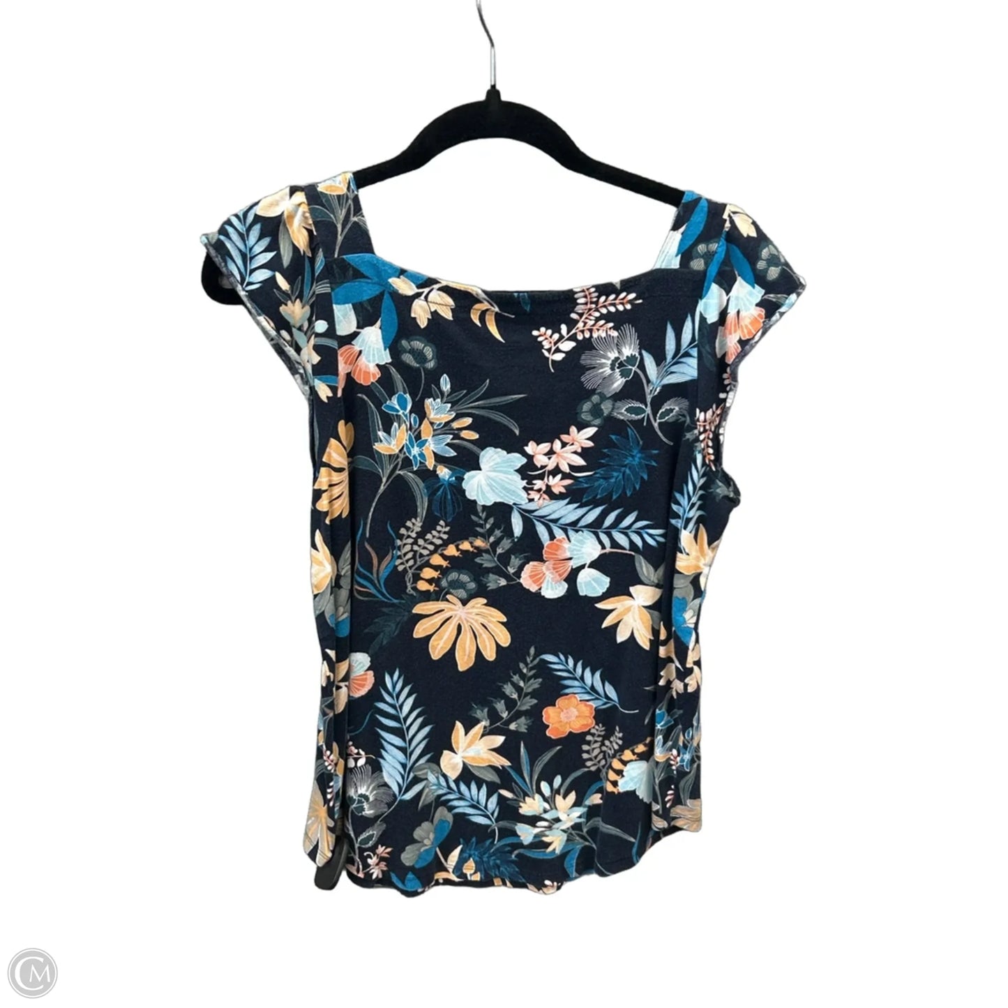 Top Short Sleeve By Loft In Blue, Size: M