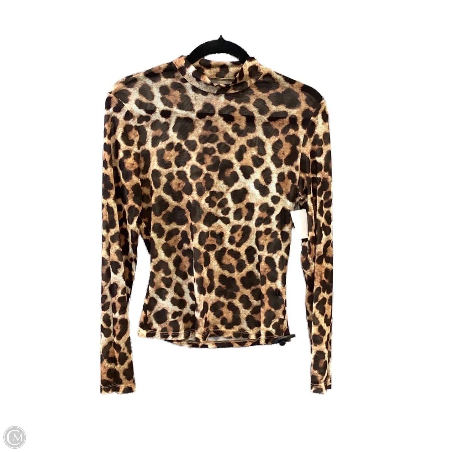 Top Long Sleeve By Shein In Animal Print, Size: L