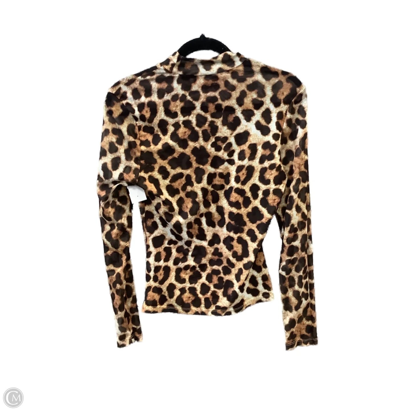 Top Long Sleeve By Shein In Animal Print, Size: L