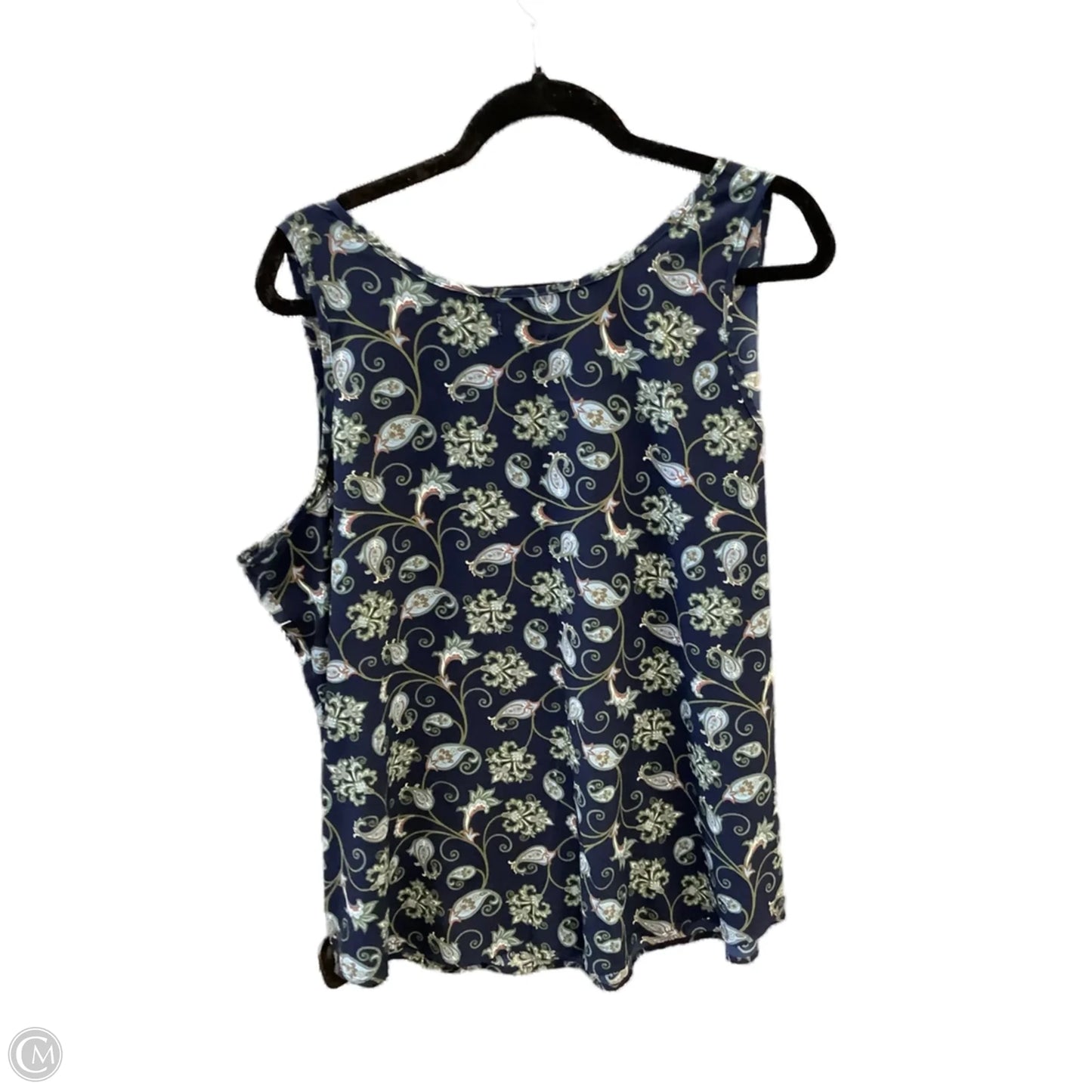 Top Sleeveless By Time And Tru In Blue, Size: Xxl