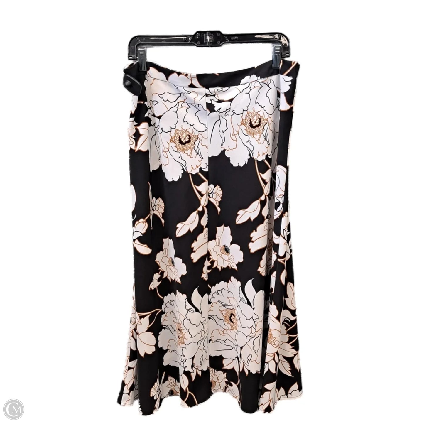 Skirt Midi By Apt 9 In Black & White, Size: 12