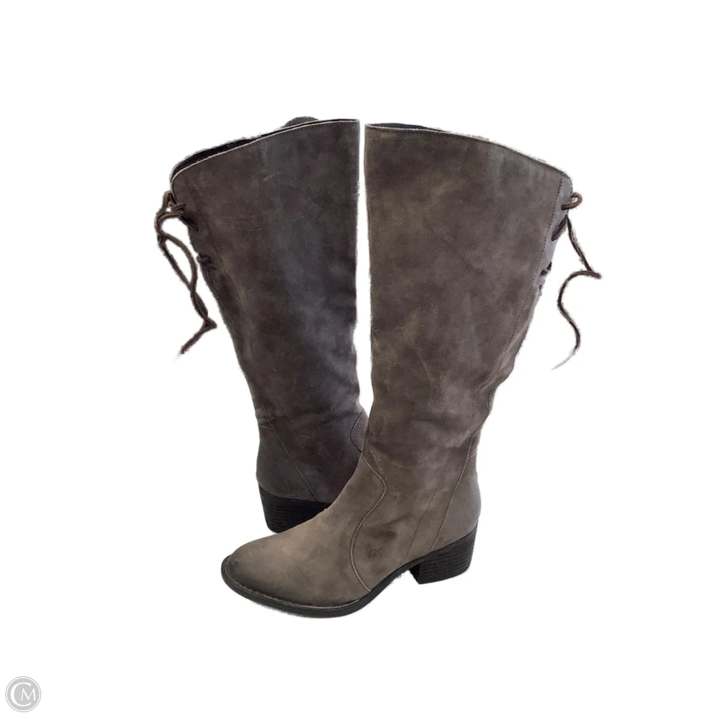 Boots Over-the-knee Heels By Born In Grey, Size: 8.5