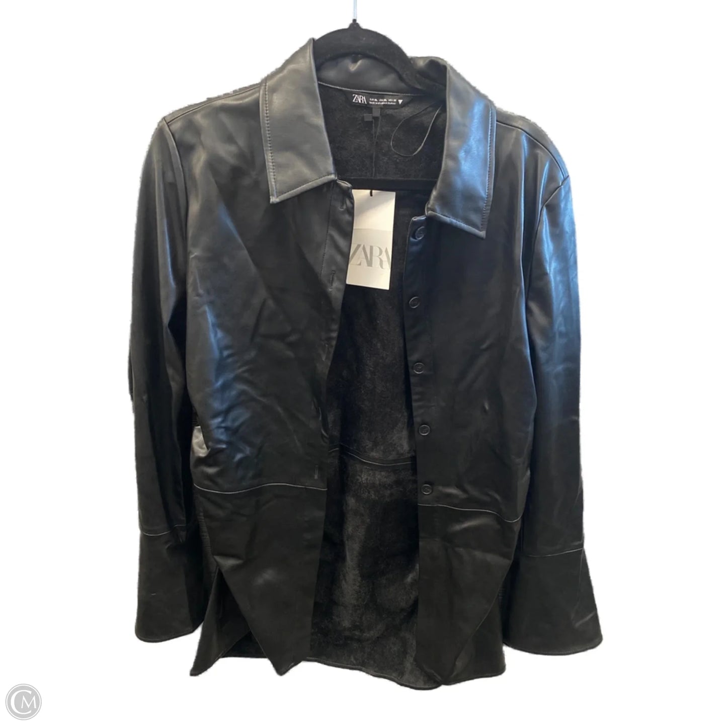 Coat Trench Coat By Zara In Black, Size: Xl