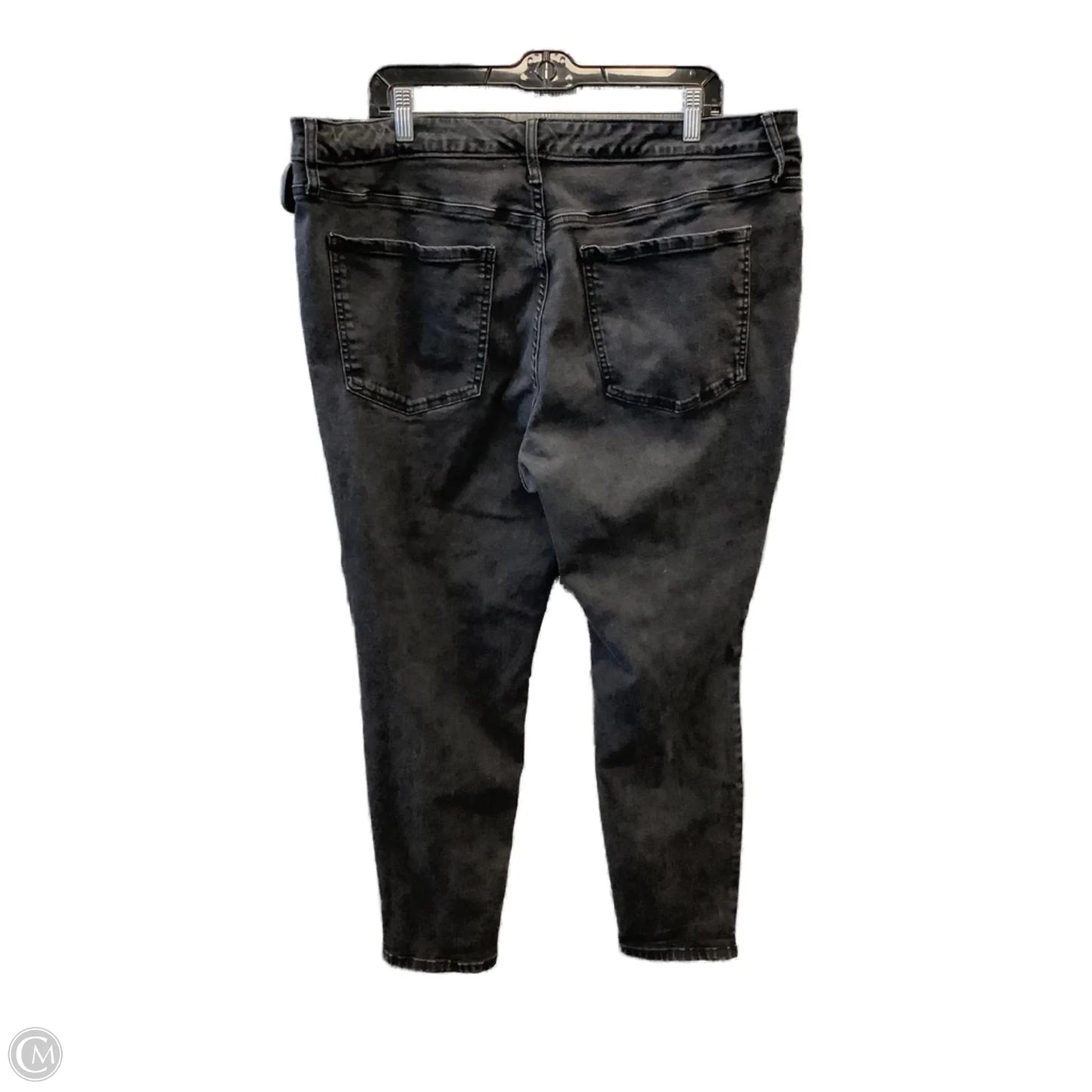 Jeans Skinny By Terra & Sky In Black Denim, Size: 20