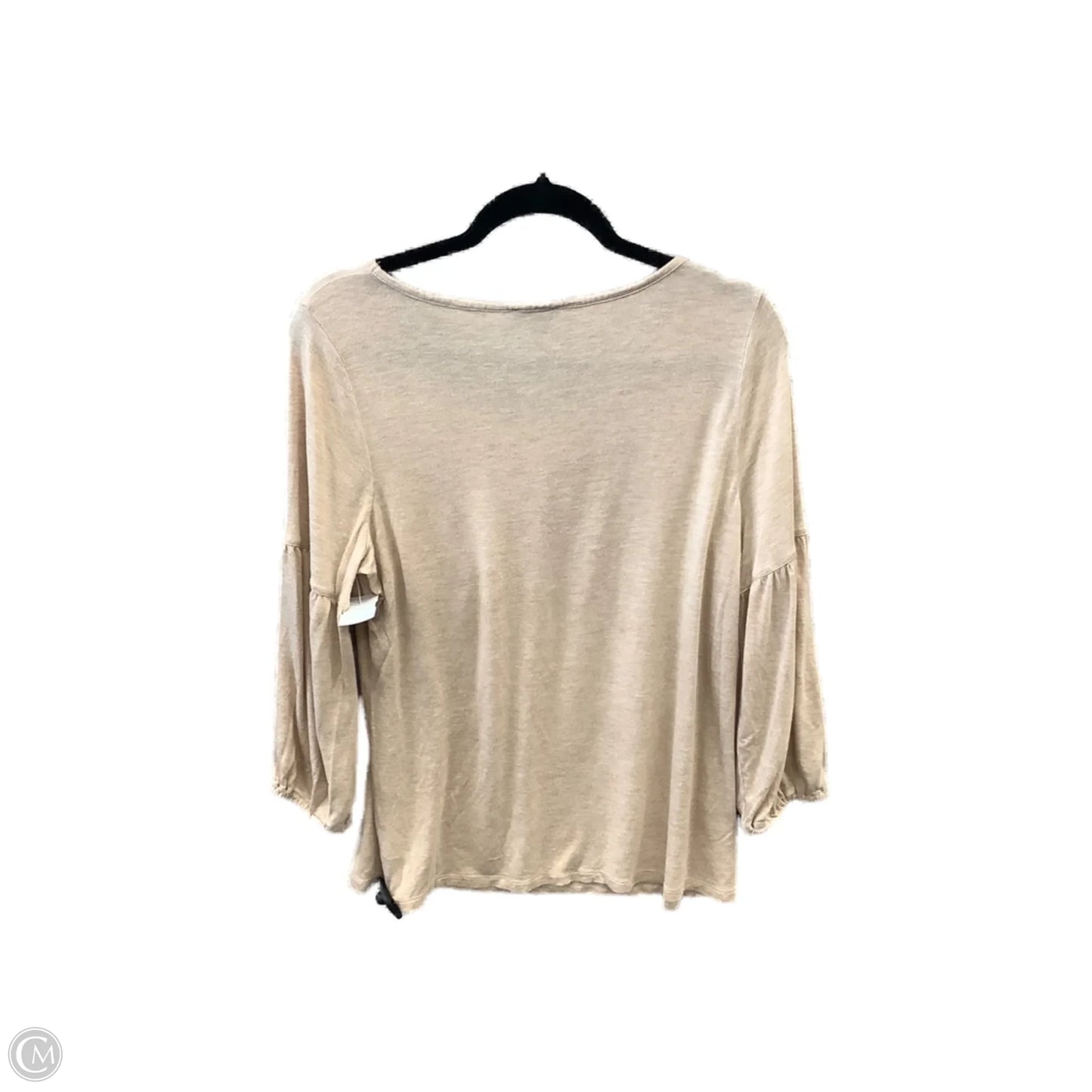 Top Long Sleeve By Talbots In Tan, Size: Xl