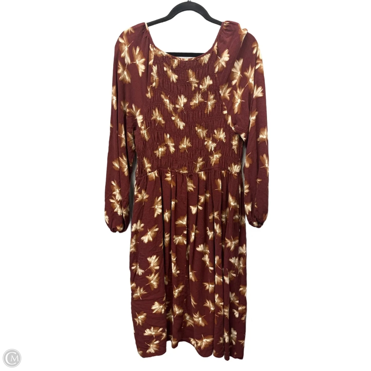 Dress Casual Midi By Ava & Viv In Maroon, Size: 1x