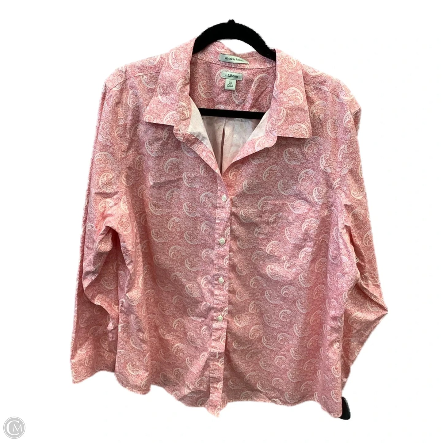 Top Long Sleeve By L.l. Bean In Pink, Size: 2x