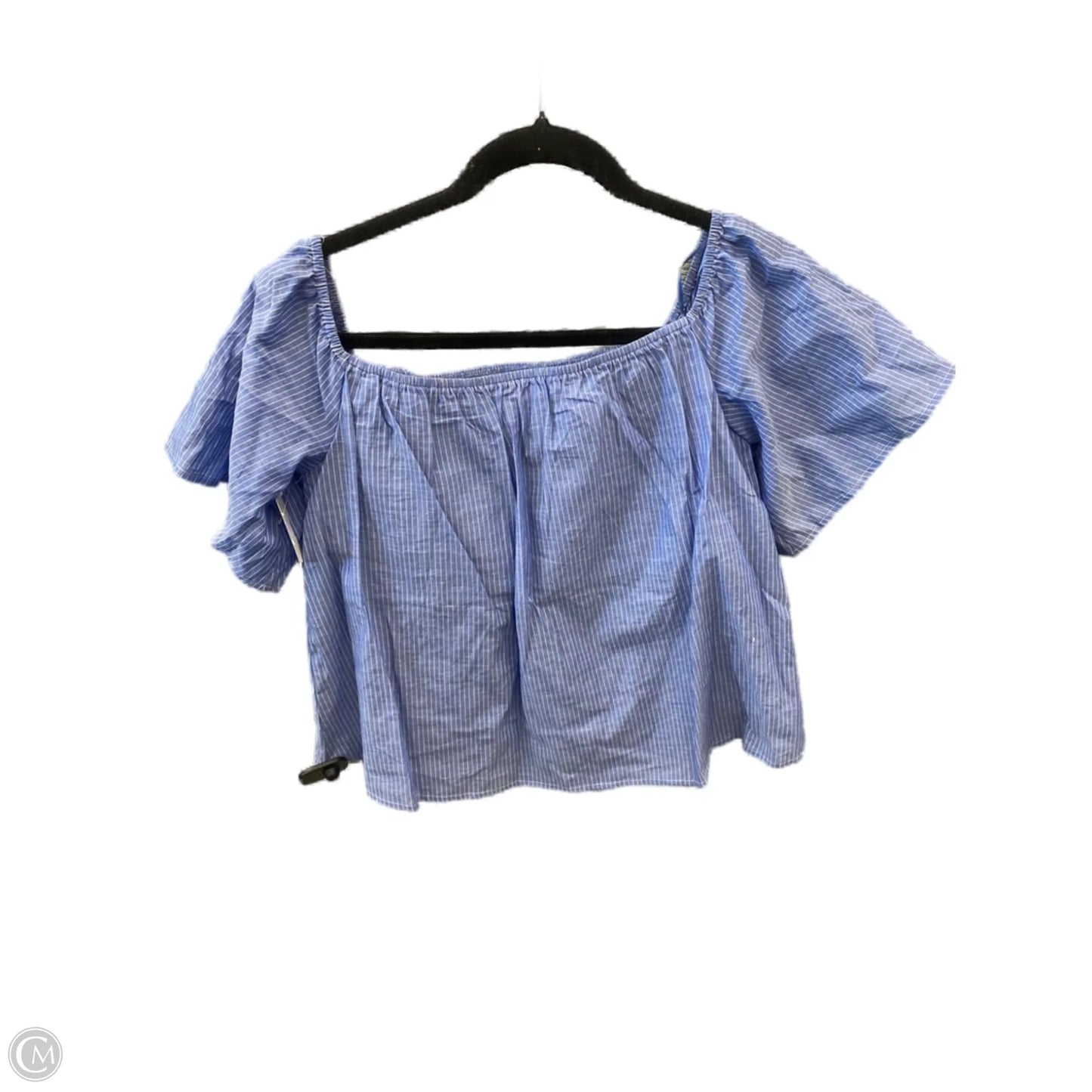 Top Short Sleeve By Express In Striped Pattern, Size: M