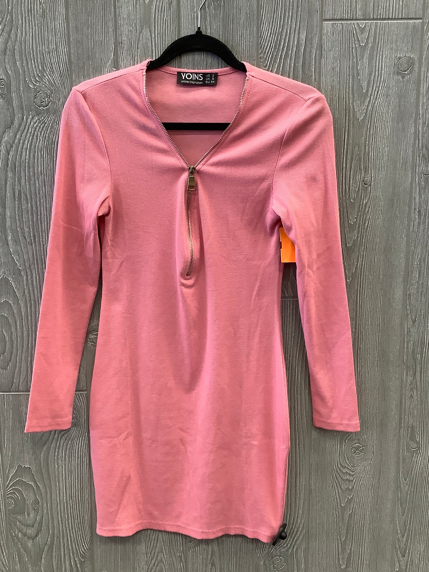 Dress Casual Midi By Clothes Mentor In Pink, Size: Xs