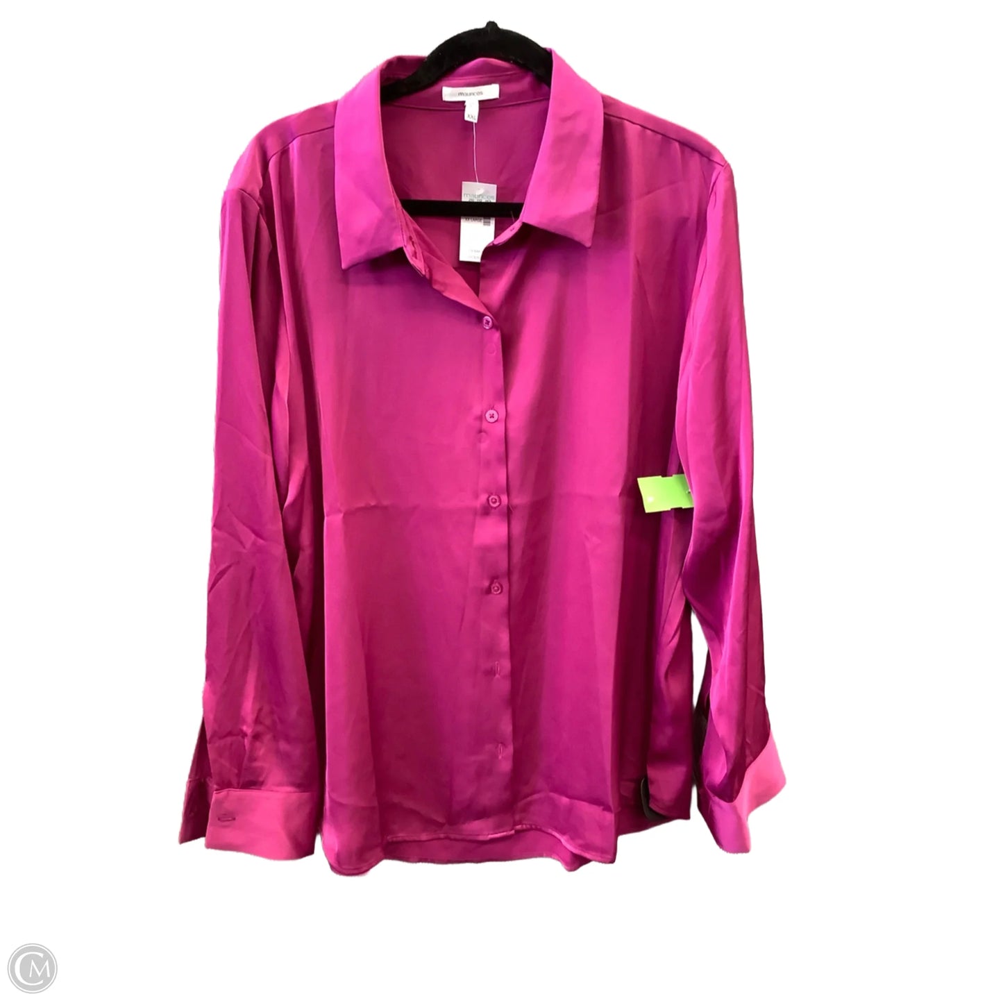 Top Long Sleeve By Maurices In Pink, Size: Xxl