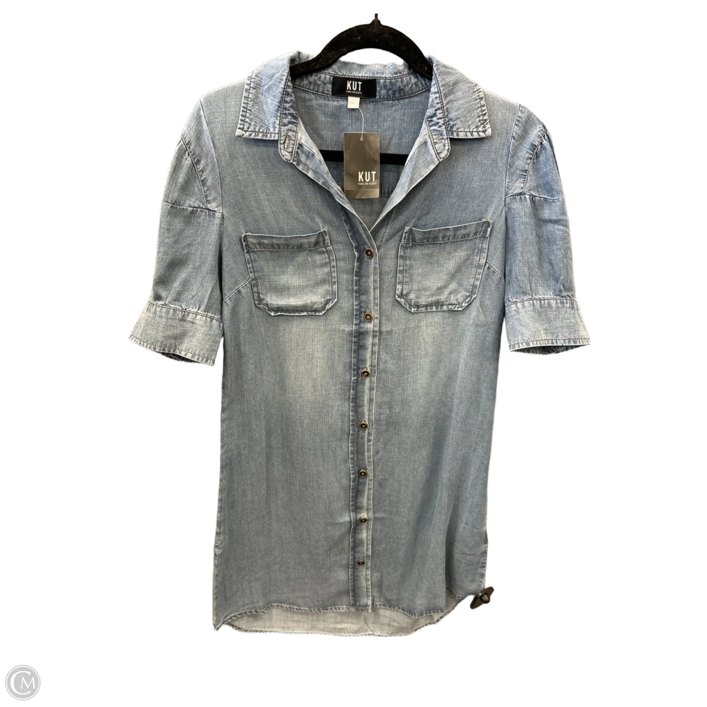 Dress Casual Midi By Kut In Blue Denim, Size: Xs