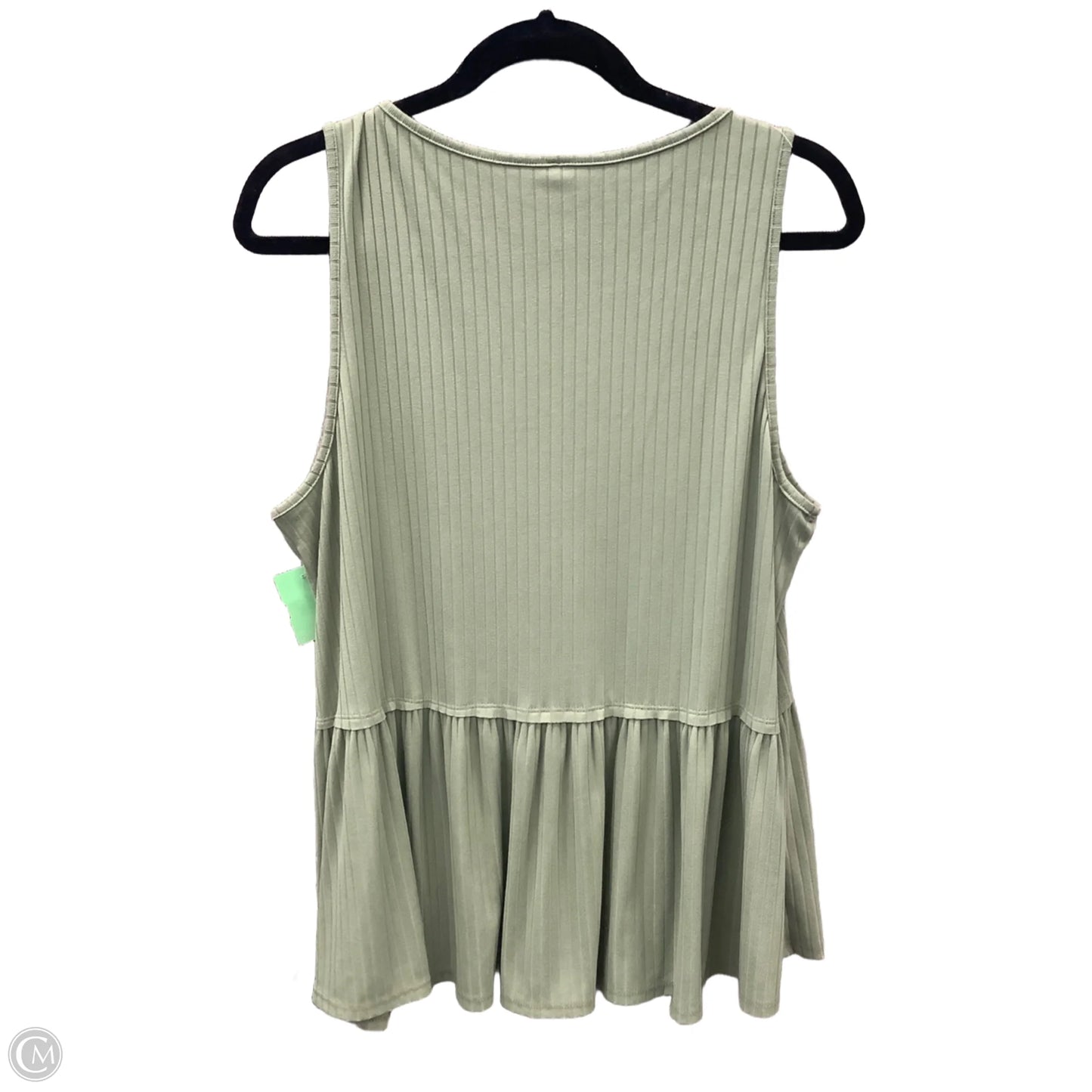 Top Sleeveless By Mts In Green, Size: L