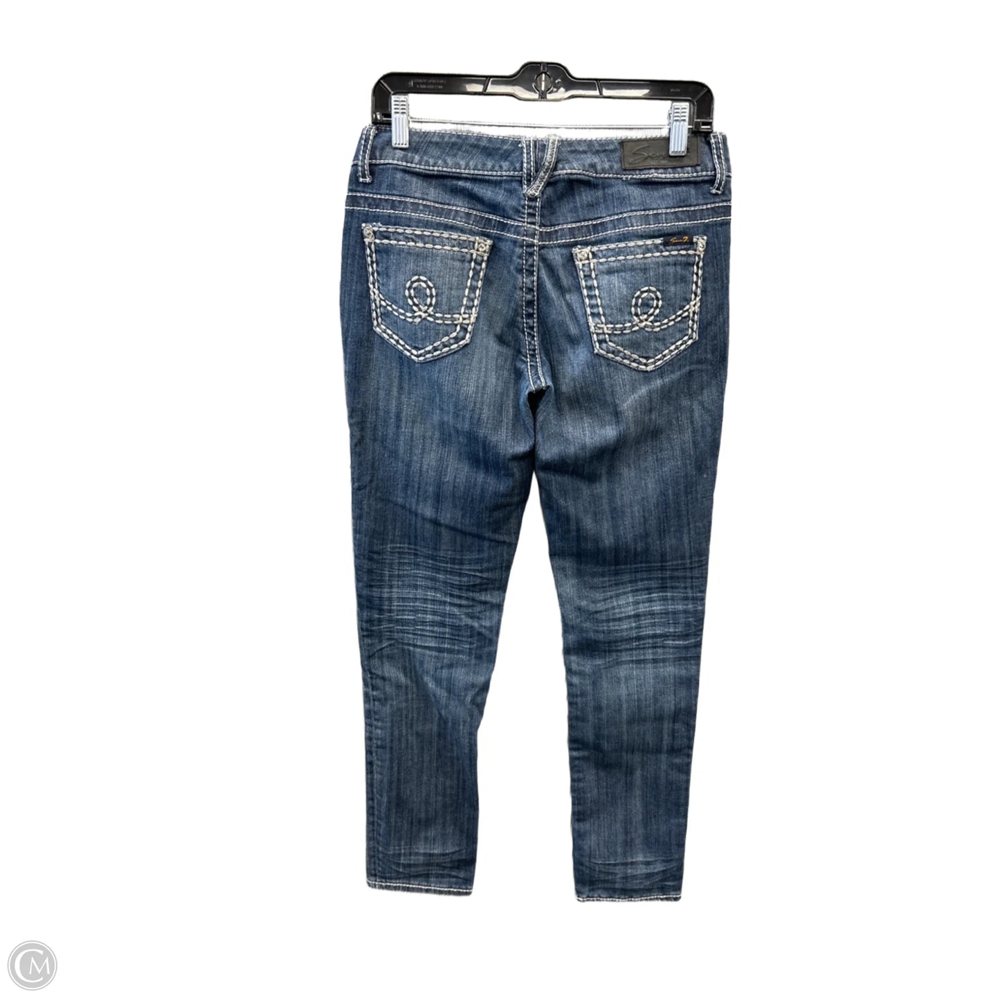 Jeans Skinny By Seven 7 In Blue Denim, Size: 8