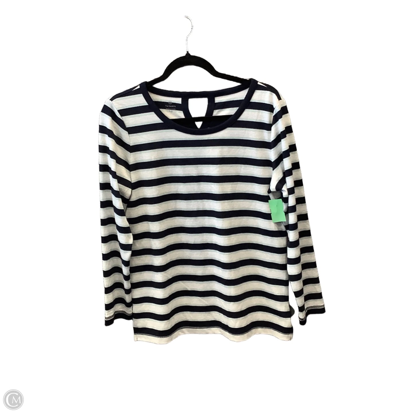 Top Long Sleeve By Talbots In Striped Pattern, Size: Lp