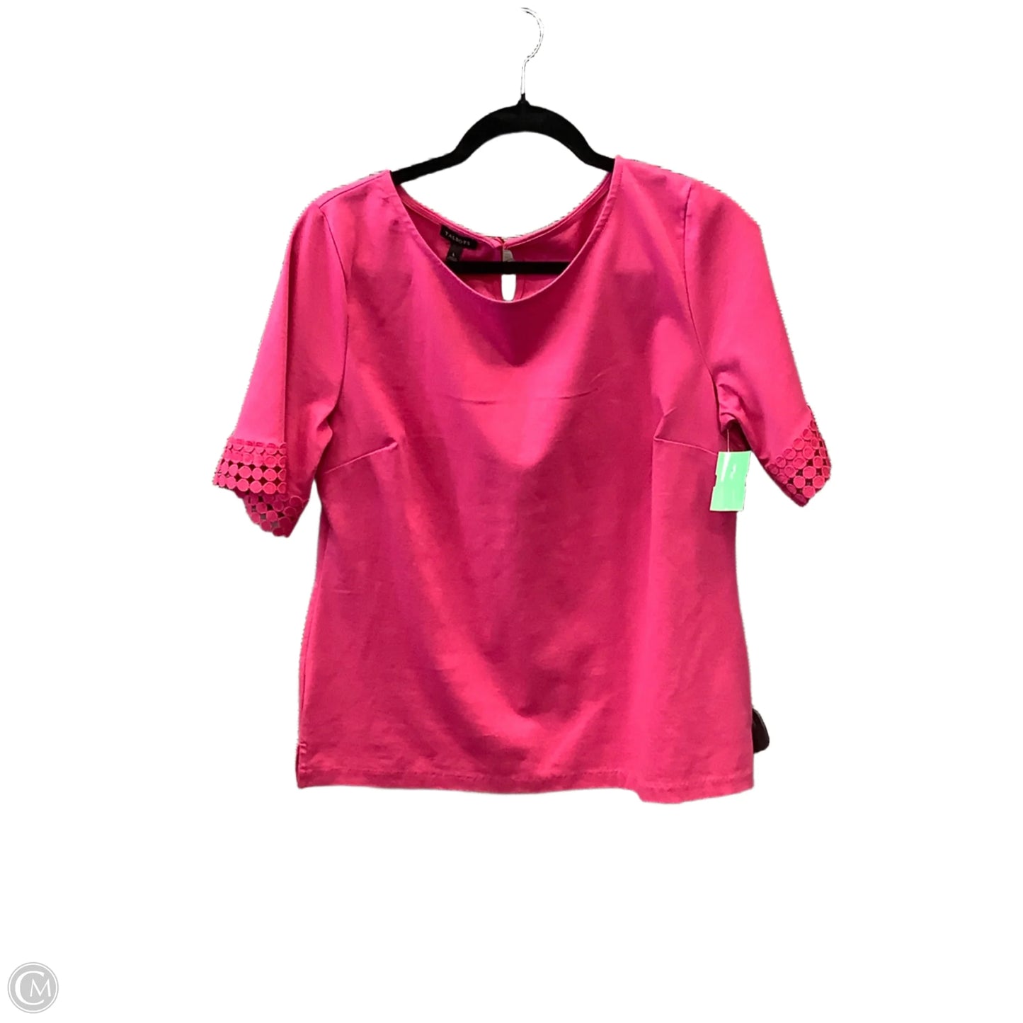 Top Short Sleeve By Talbots In Pink, Size: L