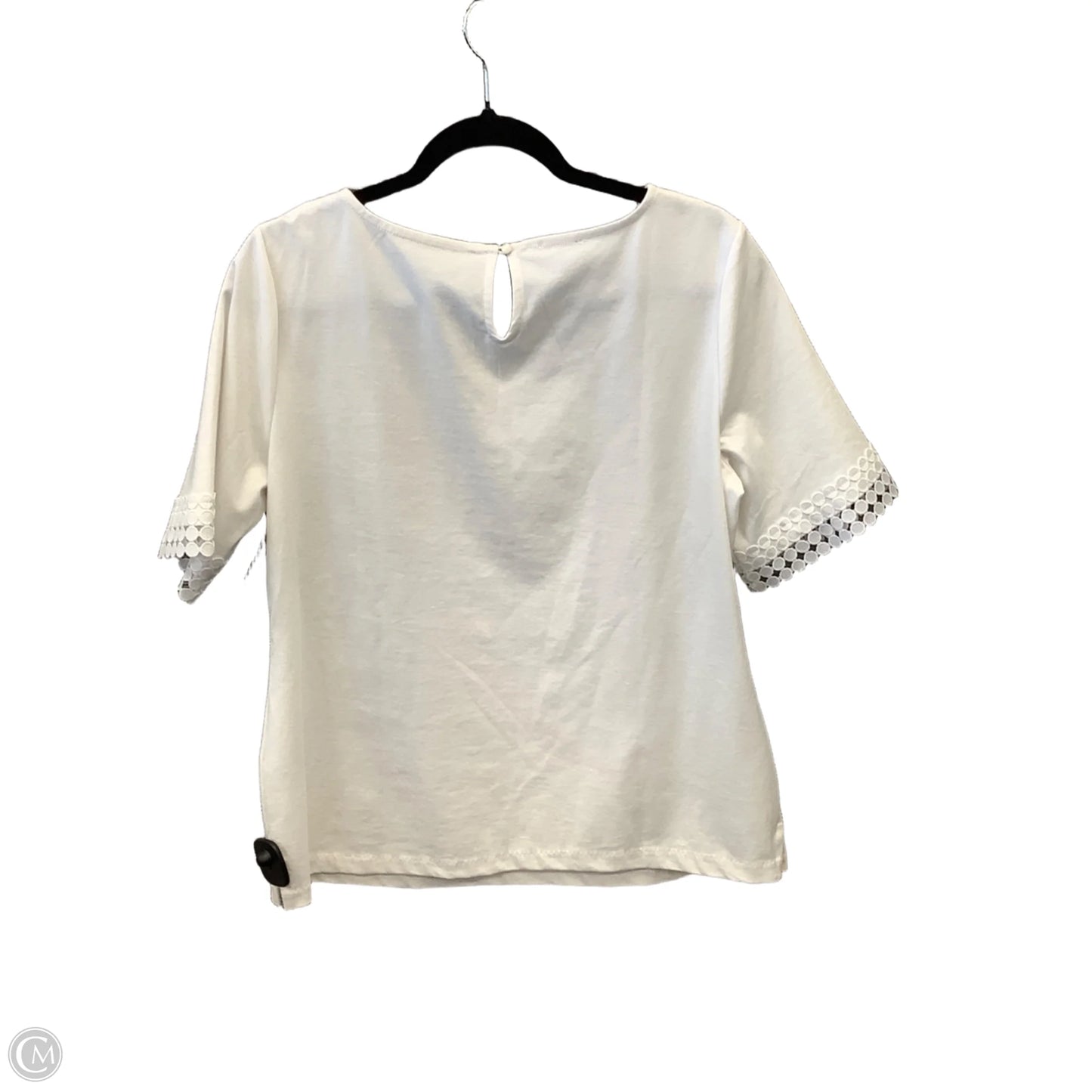 Top Short Sleeve By Talbots In White, Size: L