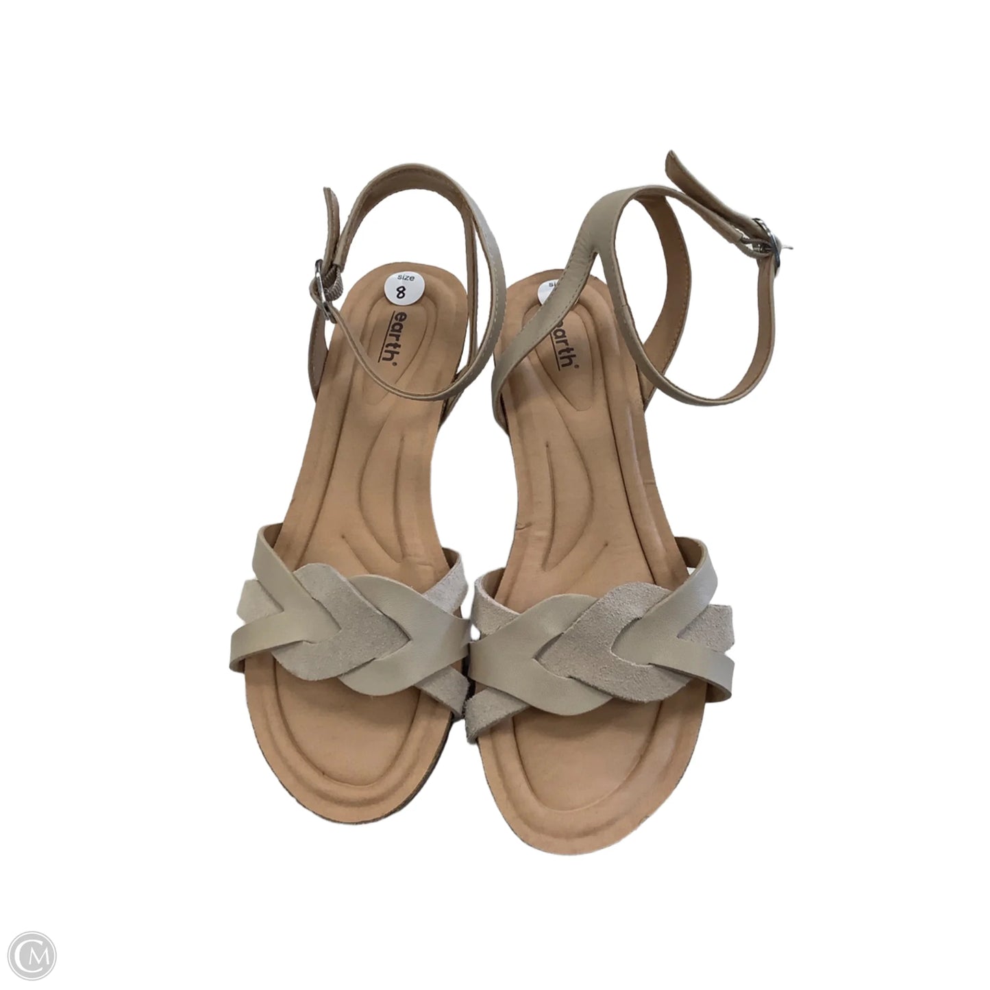 Sandals Heels Wedge By Earth In Tan, Size: 8