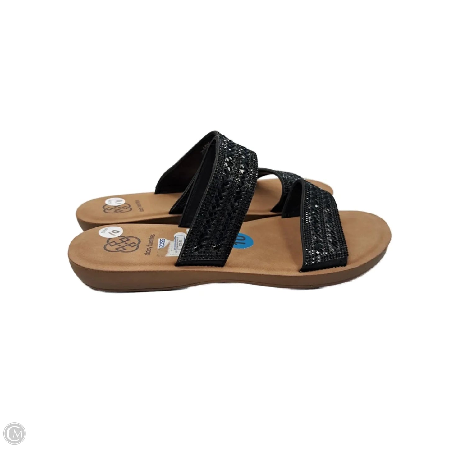 Sandals Flats By Daisy Fuentes In Black, Size: 10