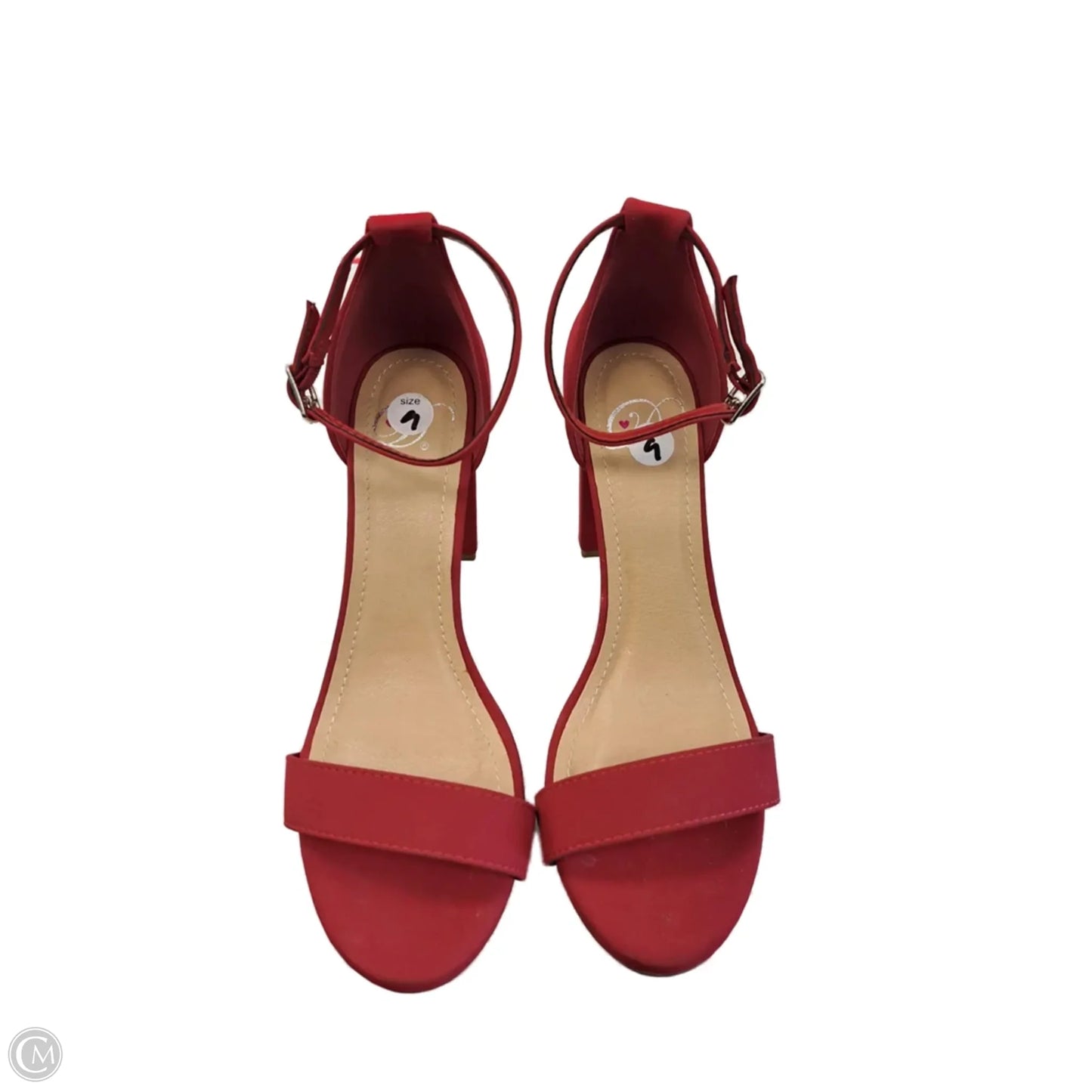 Shoes Heels Block By Clothes Mentor In Red, Size: 9