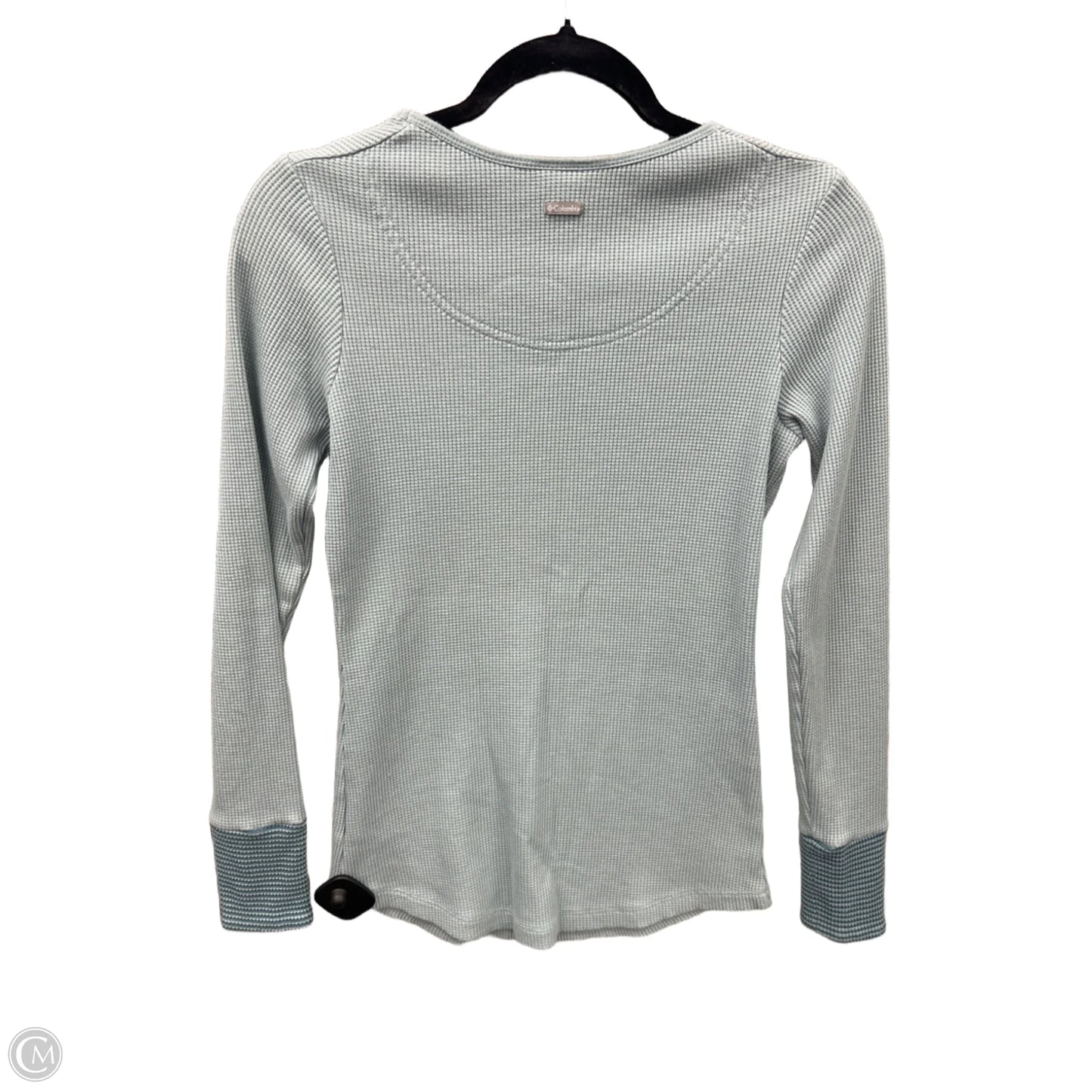 Athletic Top Long Sleeve Collar By Columbia In Blue, Size: S
