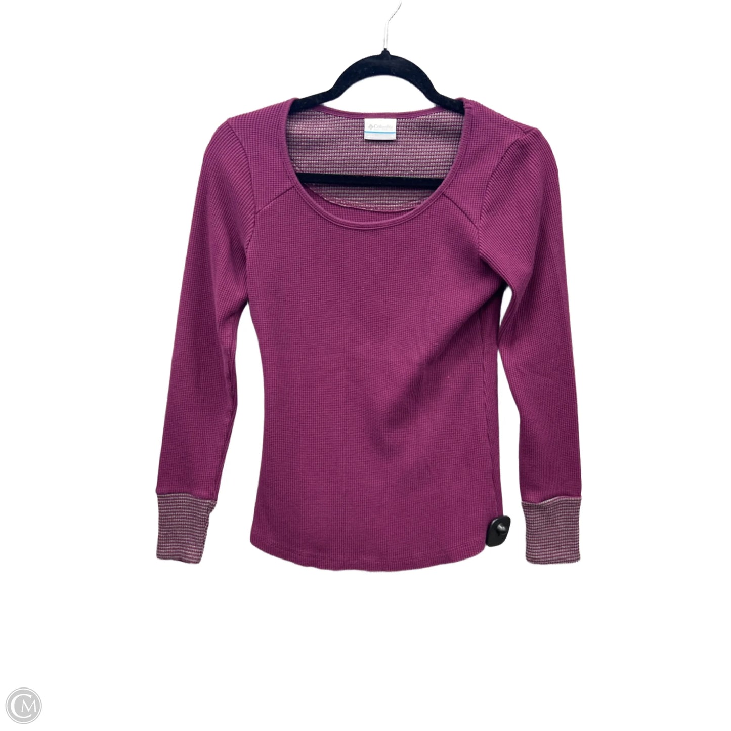 Athletic Top Long Sleeve Collar By Columbia In Purple, Size: S