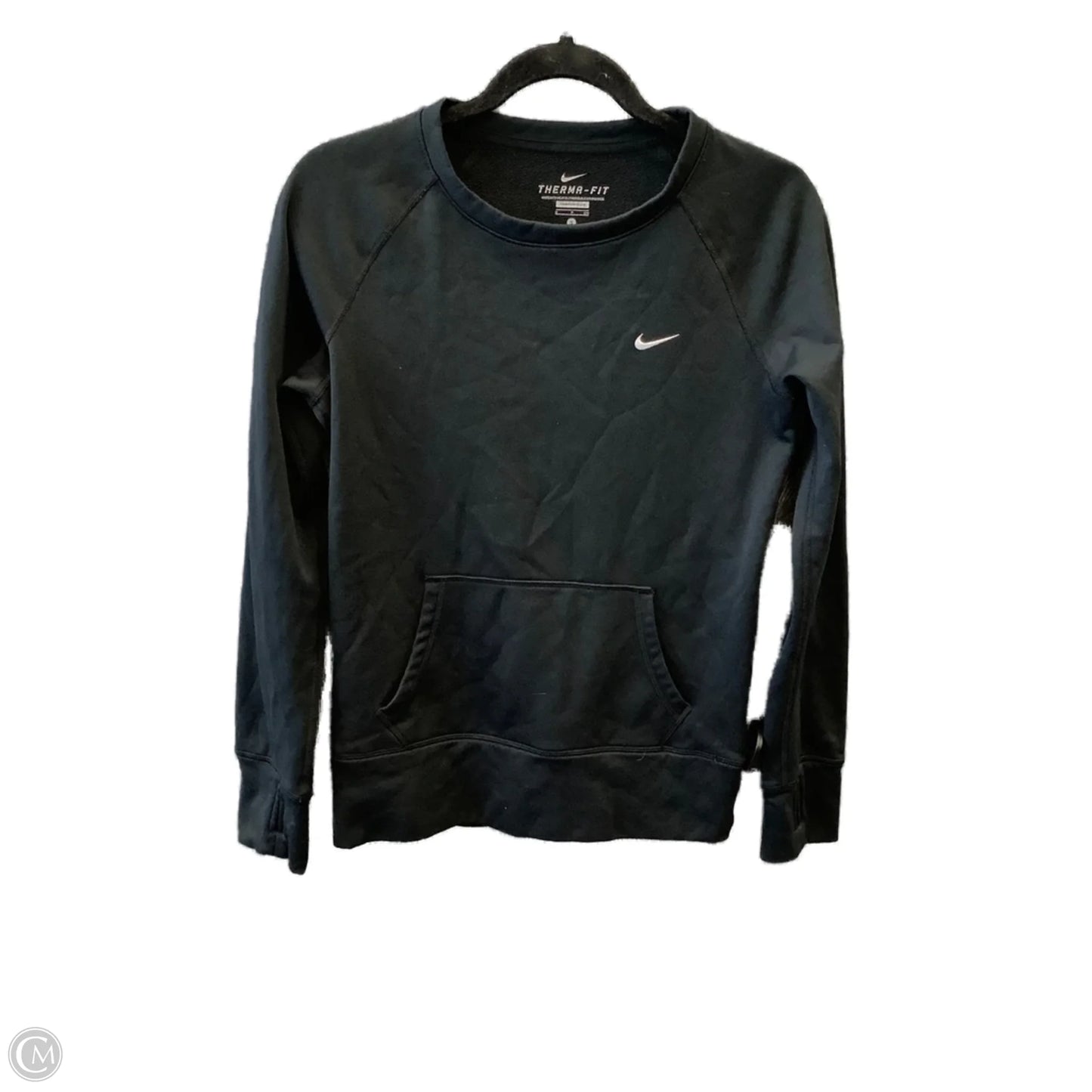 Athletic Sweatshirt Crewneck By Nike Apparel In Black, Size: S