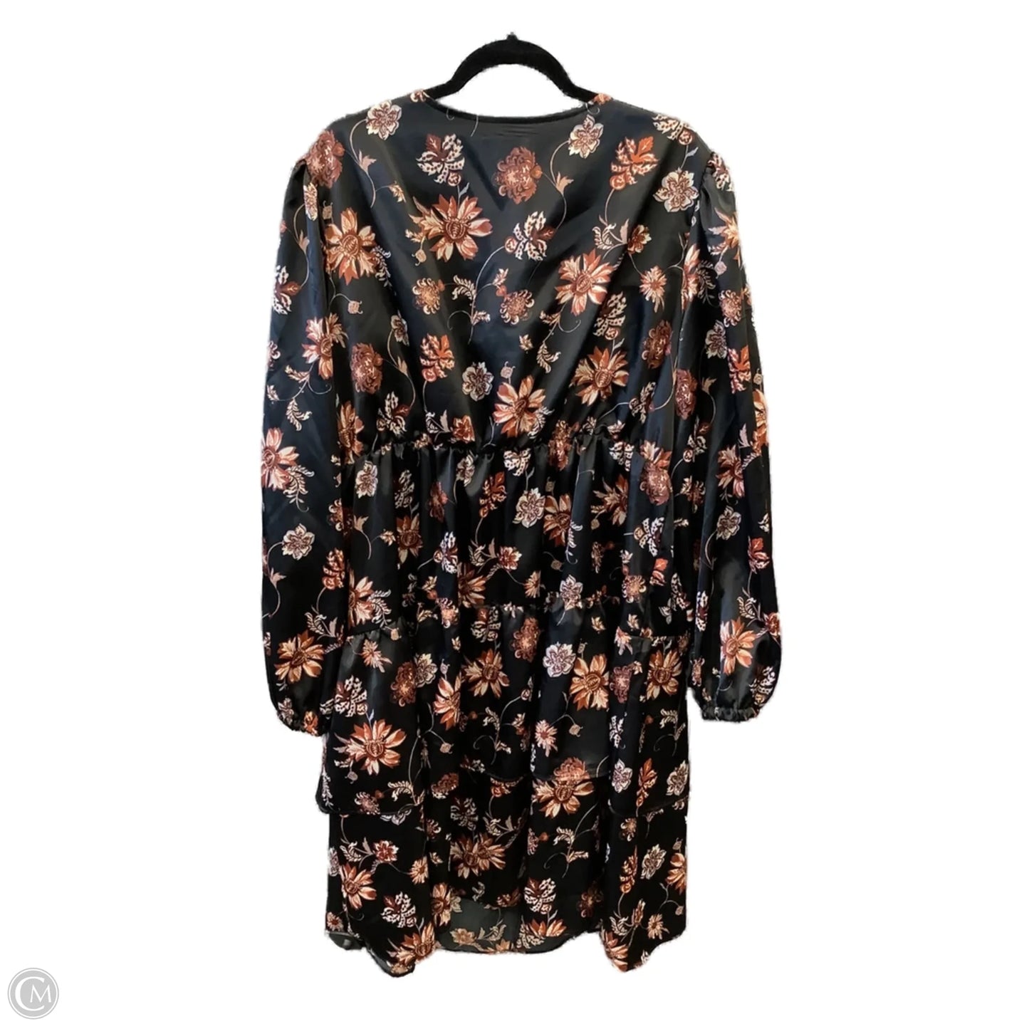 Dress Casual Midi By Ophelia Roe In Black & Brown, Size: 2x