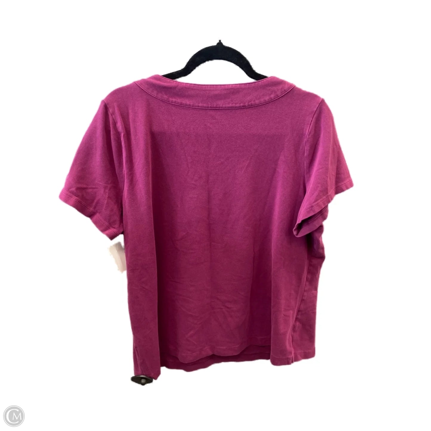 Top Short Sleeve By Croft And Barrow In Purple, Size: 1x